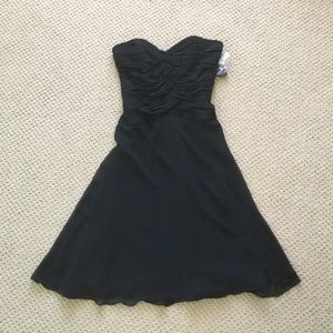 Black strapless dress